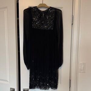 Elie Tahari Elegant Black Sequin Dress
